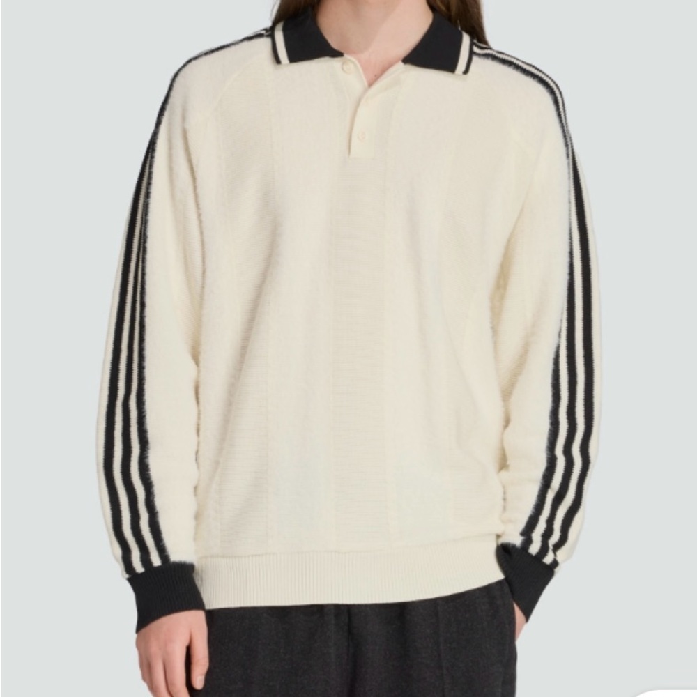 Adidas Originals Premium Knit Jersey Men’s Lifestyle Casual Top AsiaFit JX3836 - Picture 3 of 16